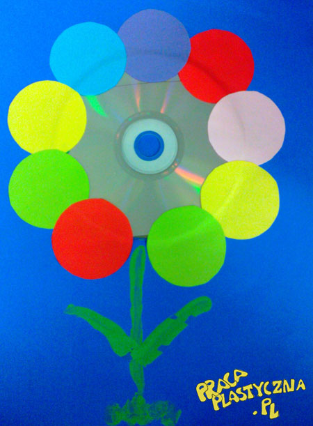 Kwiat z płyty CD