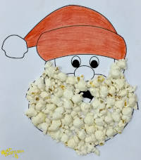 Mikołaj z popcornu