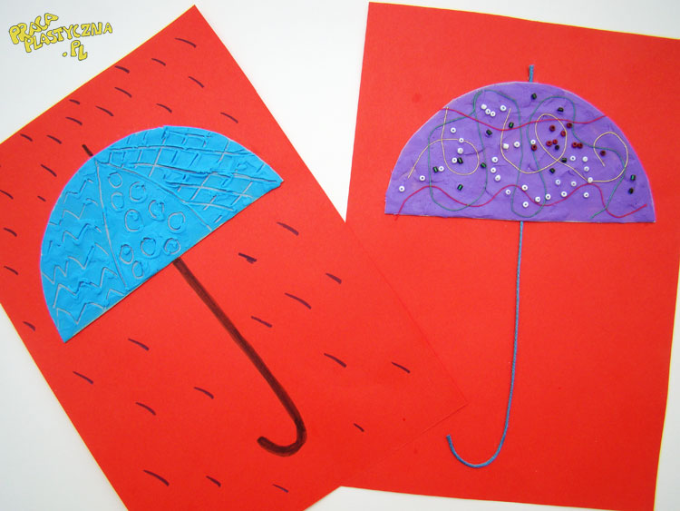 Jesienny parasol we wzory