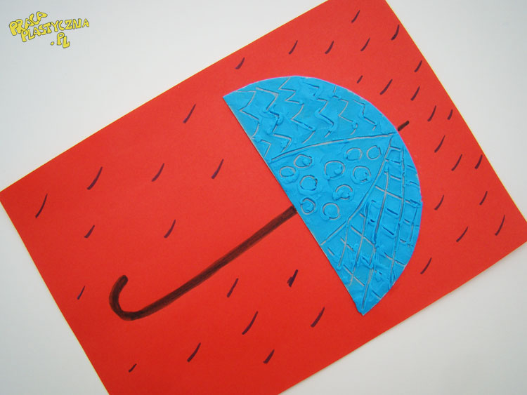 Jesienny parasol we wzory
