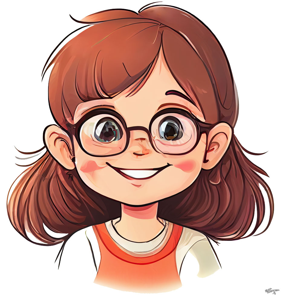 Obrazek dziewczynka w okularach