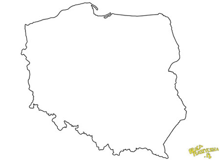 Szablon mapa Polski