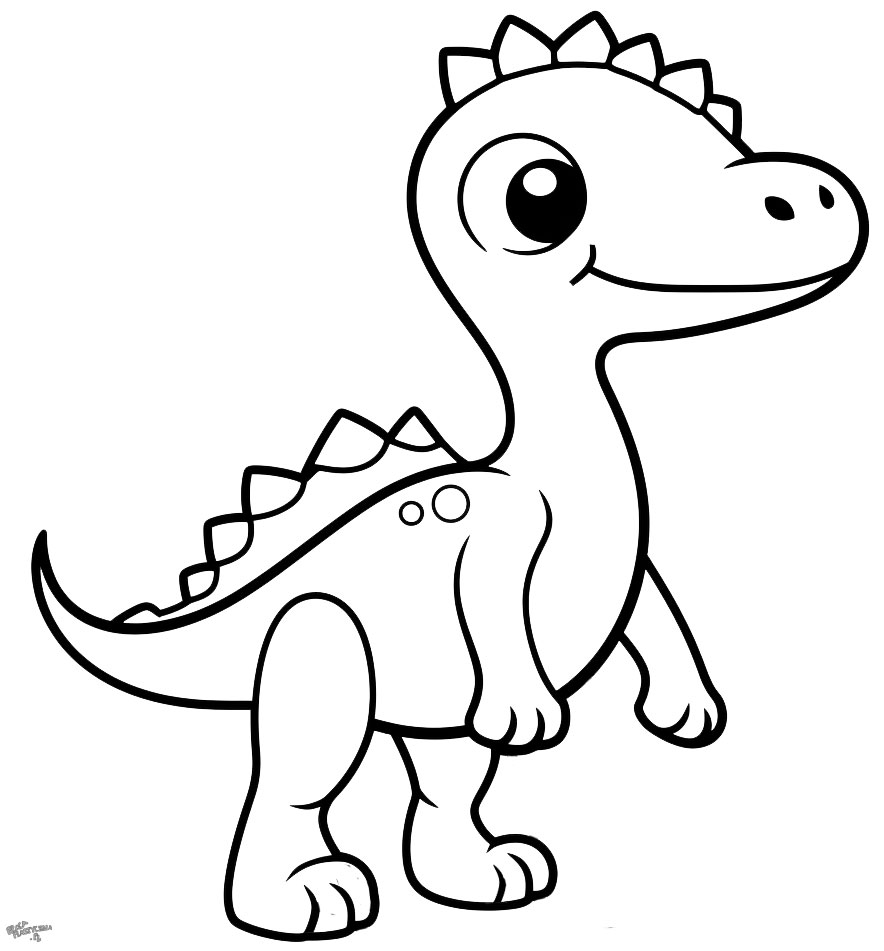 Mały dinozaur kolorowanka