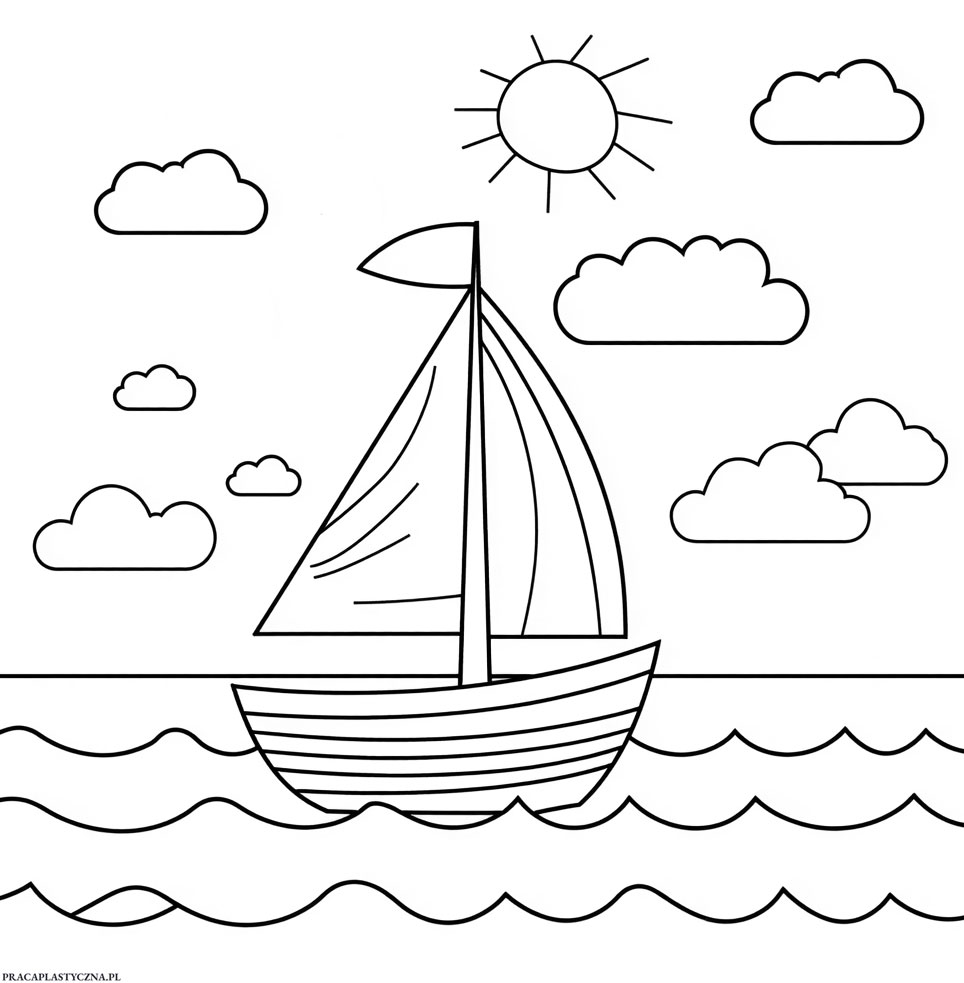 Kolorowanka statek do druku