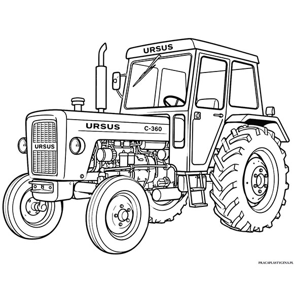 Traktor Ursus kolorowanka